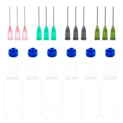 BAOFALI 6 Pcs/Pack 30ml Fine Tip Glue Applicators Set; Plastic Squeezable Dropper Bottles with Needle Tips; Precition Tip Empty Applicator Bottles for Paper Quilling DIY Craft, Acrylic Painting