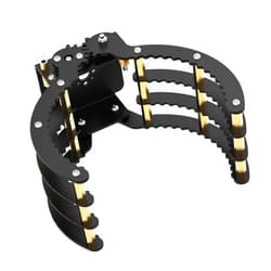 LewanSoul Robotic Claw Full Metal Wave Edge Clamp Robot Hand Gripper Grabber, 1LB Max Grab Weight & 0-9in Open Range High Torque Robotic Arm Replace Claw Robot DIY, Mechanical Claw without Servo