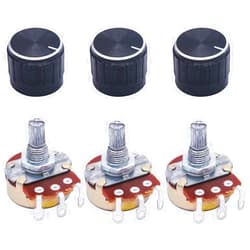 TWTADE 3PCS WH148 B10K Linear Taper Adjustable Rotary Potentiometer Change Resistance with Connector Wire Cable + 3pcs wh138 10k ohm Single Turn Rotary Linear Variable Potentiometer