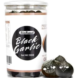 RioRand Black Garlic 908g / 2 Pounds Whole Peeled Black Garlic Aged for Full 90 Days Black Garlic Jar Equal to 4lbs of Whole Black Garlic (908g / 2 Pound)