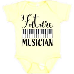 inktastic Future Musician- Piano Music Baby Bodysuit