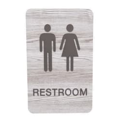 SBLABELS Non-Accessible/Wheelchair Unisex Gender Neutral ADA Restroom (Bathroom) Sign w/Braille - Ash Grey
