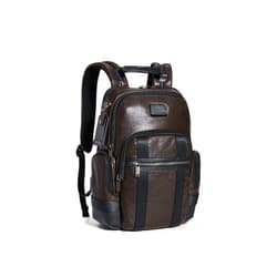TUMI - Alpha Bravo Nathan Leather Laptop Backpack - 15 Inch Computer Bag for Men and Women - Dark Brown