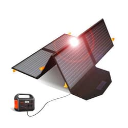 FlexSolar [Upgraded] FlexSolar 60W Portable Solar Panels Chargers QC3.0 USB-A USB-C DC5521 8mm Output Foldable IP65 Waterproof Power Emergency Camping for Small Power Station Generator Tablets Battery Packs