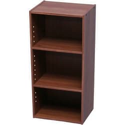 Iris Ohyama MDB-3K Color Box, Storage Box, Bookshelf, 2 Tiers, Movable Shelf, Width 14.4 x Depth 11.4 x Height 28.7 inches (36.6 x 29 x 73.2 cm), Walnut Brown, Module Box