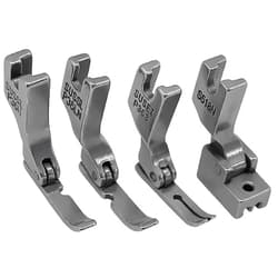 Fbshicung 4 PCS/Set Zipper Presser Foot #P363+S518N+P36N+P36LN for Singer Brother Juki DDL-555 Industrial Sewing Machine