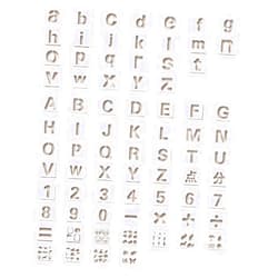 STOBOK 80pcs Stencils for Painting Yesweety Alphabet Stencil Letter Stencil Alphabet Symbol Stencils Mexican Ribbon Drawing Ruler Geometric Underglaze Transfers White Cartoon Child