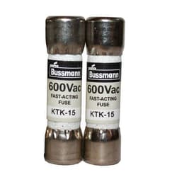 QSU KTK-15 Fuse 892583 15 Amp 600 Volt (2 Pack) QSU