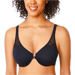 DELIMIRA Women's Front Closure Racerback Bras Plus Size Full Coverage Supportive Underwire Plunge Unlined Bra