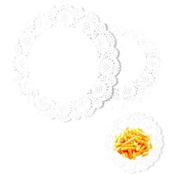 Prasacco 200 Pcs Lace Paper Doilies White Food Doilies 6.5 inch Paper Lace Doilies Round Paper Doilies for Food Cake Plates Serving Trays Crafts Party Wedding Tableware Decorations