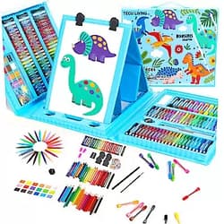 Techliving Drawing Supplies,Kids Paint with Dinosaur,Crayons for Kids Ages 4-8-12,Colored Pencils for Kids Ages 4-8-12,Oil Pastels for Kids,Washable Markers for Kids Ages 2-8,Paint Paper,Drawing Pad for Kids