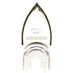 Genesis Universal Fit Multi Oscillating Tool Hook & Loop Detail Sanding Pad and 24 Assorted Sandpapers (GAMT712)