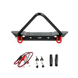 LCX Racing 1/10th RC Crawler Car Metal Front Bumper for TRX4 Axial SCX10 II 90046 SCX10 D90, Upgrades Parts Accessories