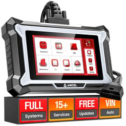ANCEL DS200 Full System OBD2 Scanner with 15+ Reset Services - Oil/BMS/Brake Reset, DPF Regen, Injector Coding, ABS Bleeding, Free Lifetime Updates, Online Customer Service