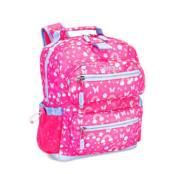 Bentgo Kids Backpack - Lightweight 14” Backpack in Fun Prints for School, Travel, & Daycare, Ideal for Ages 4+, Roomy Interior, Durable & Water-Resistant Fabric, & Loop for Lunch Bag (Rainbows)