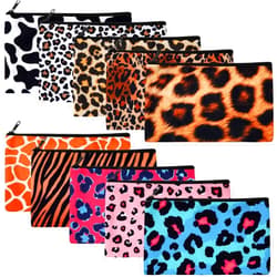 Reginary 20 Pieces Cosmetic Bag for Women, Roomy Makeup Bags with Zipper Toiletry Bag Pouch Travel Packing Accessory Organizer Gifts, 7 x 4.3 Inches (Leopard)