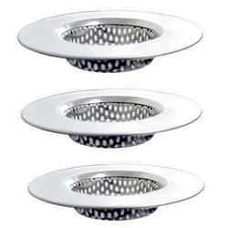 Huntonry 3PCS Bathtub Strainer, Shower Drain Hair Catcher, Bath Tub Drain Cover, Fliter, Hair Stopper, Stainless Steel Drain Catcher, Floor Drain Strainer, Fit for 1.65