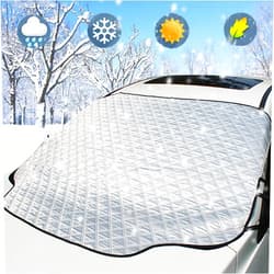 AWASBO Car Windshield Snow Cover, AWASBO Magnetic Thickened Frost Guard Windshield Ice Cover, Fireproof, Waterproof Flame Retardant Fabric Suitable for Winter and Summer - 61.8''x 49.6'' Fits Most Cars