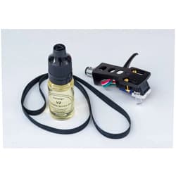 AudioOrigin Black Finish Headshell, Cartridge, Stylus, Drive Belt, Lubricant Refurb Bundle for KENWOOD KD-1500, KD-3033, KD-3055, KP-2021, KD-2500, KP-3021, Turntable, Vinyl player, -23