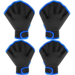 Tarpop 2 Pairs Swimming Aquatic Hand Swim Training Gloves Pool Swimming for Men Women Aquatic Fitness Water Resistance Webbed Gloves Water Aerobic Equipment for Adult Exercise