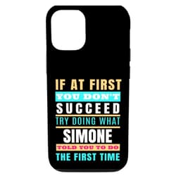 Sarcastic Birthday SIMONE Name Gift Text Joke iPhone 12/12 Pro SIMONE Personalized Name Shirt SIMONE First Name Case