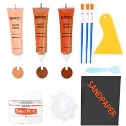 Kenbry Wood Furniture Repair Kit,Wood Putty Filler,3 Colors Wood Filler-Repair Scratch, Cracks, Hole, Restofinisher Wooden Door, Floor, Table, Cabinet -Restore Any Wood, Natural Oak Wood Repair Kit