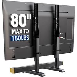 AX WABER Universal TV Stand, Table Top TV Stand Base Wobble-Free Replacement for Most 24 to 80 Inch LCD LED TVs, 7 Height Adjustable TV Legs Hold up to 150lbs, Max VESA 800x500mm, Black AX10TB02