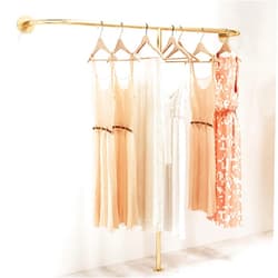 Fadiadem Creative Clothing ​Rack Clothing store shelves, Metal Commercial Clothes Racks for Hanging Clothes, Modern Retail Garment Display Stand Gold Coat Racks, Multi-Purpose Hanging Rod for Closet Storage