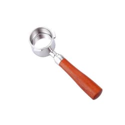Joytata 51mm Bottomless Portafilter Fits DeLonghi EC680 and EC685 Espresso Machine Stainless Steel Naked Portafilter Along with Double Shot Filter Basket Coffee Bottomless Handle-Wooden