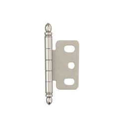 Amerock | Cabinet Hinge | 3/4 inch (19 mm) Door Thickness | Satin Nickel | 1 Pack | Non Self-Closing | Partial Wrap | Cabinet Door