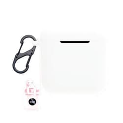 Smaate Silicon Case Cover Compatible with Wireless Earbuds CAPOXO N7 and Otium, KESIEME, CXK, JOYWISE T12 and PSIER BS9 with no Digital Display, Protective Skin with “S” Shaped Dual Carabiner