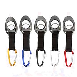 Gerrit GetLucky Durable Silicone Water Bottle Holder Hook Carrier with Carabiner Clip & Key Ring, Fits Any 12oz, 17oz and 25oz Water Bottles for Outdoor Activities Camping Hiking Traveling or Daily Use