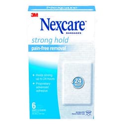 Nexcare Strong Hold Pain Free Removal Bandages For Knee And Elbow, 6 Count