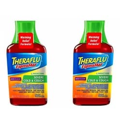 Theraflu ExpressMax Syrup for Nighttime Severe Cold and Cough, Berry Cough Syrup, 8.3 (Pack of 2)