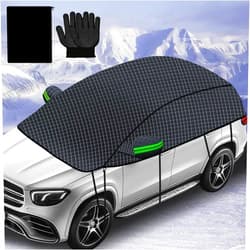 COFSODI Car Windshield Ice and Snow Cover, Essential Winter 157 Inch Automotive Top Half Cover, Protects Side Windows, Sunroof, Rear View Mirrors, Heavy Duty Oxford Waterproof and Anti-Freeze Fabric
