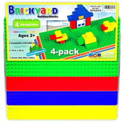 Brickyard Building Blocks Baseplates, Large Thick Base Plates for Building Bricks, for Activity Table or Displaying Toys