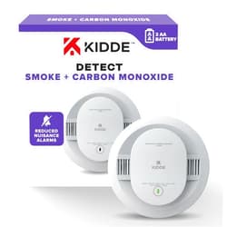 Kidde Smoke & Carbon Monoxide Detector, AA Battery Powered, LED Warning Light Indicators, 30CUDR