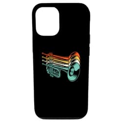 Brass Band Member Jazz Music Lover Music Teacher iPhone 12/12 Pro Retro Vintage Trumpet Marching Band Musician Trumpet Player Case