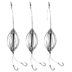 Elfishes Design 3pcs Carp Cask Bait Fishing Feeder 1.4oz Fishing Rig Hooks #4 Inline Fishing Tackle