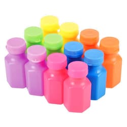 U. S. Toy Neon Party Bubbles, Bubbles for Kids w/Wands and Bottles to Blow Bubbles, Party Favors for Summer Events, Toddler Toys for 3+, 12-Pack