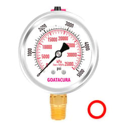 GOATACURA 0 to 5000psi Glycerin Filled Pressure Gauge, 2.5