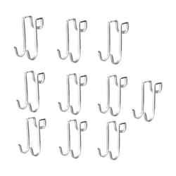 DUO ER 10Pcs Shower Hooks Set S-Hook Coat Hook Bathroom Hooks Bath Shower Sn-Use As a Towel Hanger Bathroom Holder(8.5X4cm)