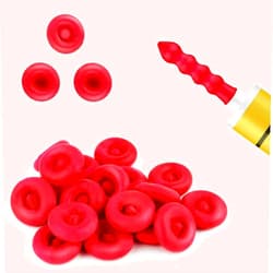 Yuntop 20 Pack Caulk Cap for Seal Caulking Tube Caulk Saver Caps for Sealing and Preserving Open Caulking Tubes Caulk Tube Sealer Caps Caulk Cap Covers Caulk Saving Cap Finishing Tool Caulk Tips Caps (Red)