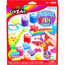 Larose Industries CRA-Z-Art Washable Finger Paint Set, 8 Colors Per Set, 2 Sets (Cza124064-2)