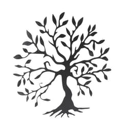 CDQL 11.81 in Tree of Life Wall Art - Metal Wall Art Decor - Black Tree Wall Art, Unique Design for Indoor Outdoor Metal Wall Decor, Easy to Install - Birthdays, Housewarming Gifts
