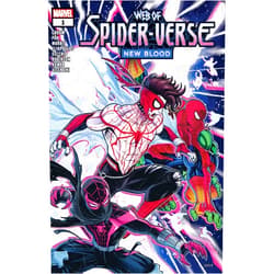 By Matthew Groom (Author), Greg Pak (Author), Jordan Morris (Author), Chris Eliopoulos (Author, Illustrator), Sumit Kumar (Illustrator), Luciano Vecchio (Illustrator, Cover Art), Alan Robinson (Illustrator), Federico Vicentini (Artist) & 4 more Format: Kindle Edition Web of Spider-Verse: New Blood (2025-) #1 (Web of Spider-Verse (2025-))