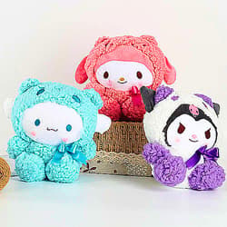 YWBEQWNC 3 PCS Kuromi Plush Dolls, My Melody Plush and Cinnamoroll Plush, Cartoon Stuffed Animals Plush Figure Toy 8 Inch,Valentines Squishmallow
