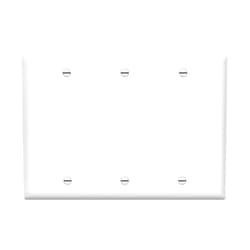 ENERLITES Blank Device Wall Plate, Blank Outlet Cover, Gloss Finish, Standard Size 3-Gang 4.5