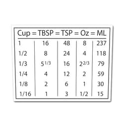 Brothers Bench Kitchen Conversion Chart Magnet for Cooking & Baking, 4x3 cup tbsp tsp oz ml Kitchen Measurement Conversion Chart Fridge Magnet, Imperial & Metric to Standard, Kitchen Gadgets & Accessories 1 pack