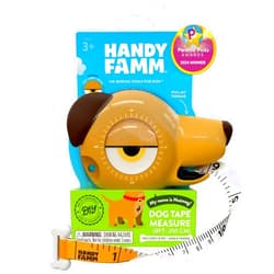 Handy Famm 8ft Interactive Dog Tape Measure for Kids with Level & Angle Finder, Montessori Educational Toys, Animal Shaped Childrens Tool Set with Puppy Bone, Pocket Tape Measure for Kids 3+ (Nutmeg)
